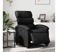 WHOPBXGAD Fauteuil inclinable électrique Noir Similicuir pour Salon et Bureau, Fonction Inclinaison Automatique 135°, Confortable et Durable, Charge Max 110 kg, Design Moderne Canapé Relax