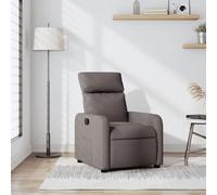 WHOPBXGAD Fauteuil inclinable Manuel, Canapé d'angle inclinable en Tissu Taupe, Siège Relax avec Repose-Pieds réglable, pour Salon et Bureau, Confortable et Durable, Charge Max 110 kg
