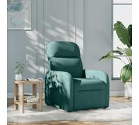 WHOPBXGAD Fauteuil inclinable Manuel, Canapé d'angle inclinable en Tissu Vert foncé pour Salon et Chambre, Siège Relax avec Repose-Pieds, Confort Maximal, Cadre métal et Bois, Charge 110kg