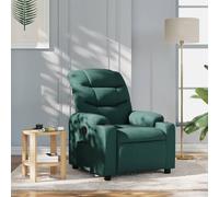 WHOPBXGAD Fauteuil inclinable Manuel, Canapé d'angle inclinable en Tissu Vert foncé, Siège Relax avec Repose-Pieds réglable, 135 degrés d'inclinaison, pour Salon et Bureau, Confortable et Durable