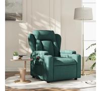 WHOPBXGAD Fauteuil inclinable Manuel, Canapé d'angle inclinable en Tissu Vert foncé, Siège Relax avec Repose-Pieds réglable, Confort Maximal pour Salon et Chambre, Charge Max 110 kg