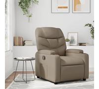 WHOPBXGAD Fauteuil inclinable Manuel, Canapé d'angle Relax en Similicuir Cappuccino, Fauteuil Relax inclinable pour Salon et Bureau, Confortable et Durable, Charge Max 110kg