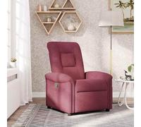 WHOPBXGAD Fauteuil inclinable Manuel en Tissu Rouge Bordeaux, Fauteuil Relax pour Salon et Chambre, siège inclinable Confortable avec Repose-Pieds et Dossier réglables, Charge Max 110 kg