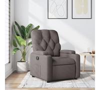 WHOPBXGAD Fauteuil inclinable Manuel, Fauteuil de Salon inclinable en Tissu Taupe Confortable avec Repose-Pieds, pour Salon, Chambre, Bureau, Détente et Lecture, Charge Max 110 kg