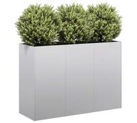 WHOPBXGAD Jardinière surélevée en Acier galvanisé 120x40x80 cm, bac à Fleurs Grand Format pour Jardin, Balcon et terrasse, Stable, Durable avec Fond Ouvert pour Un Drainage Optimal