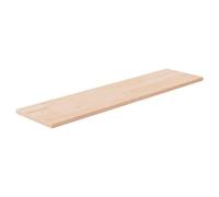WHOPBXGAD Panneau d'étagère en chêne Massif Non traité 80x20x1,5 cm, Planche de Remplacement et de Bricolage, Tablette de Rangement supplémentaire pour bibliothèque, Cuisine, Salle de Bain et Garage