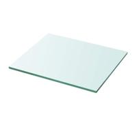 WHOPBXGAD Panneau étagère en Verre Trempé 30x25 cm 8mm, Support Mural Moderne pour Décoration Maison et Vitrine Magasin, Capacité de Charge 15 kg, Facile à Nettoyer et Installer