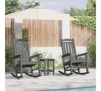 WHOPBXGAD Polyéthylène Jardin Berçante Gris Clair 3 pièces