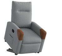 WHOPBXGAD Power Lift Recliner Chair for Elderly, Electric Adjustable Reclining with Massage and Heat, Soft Fabric, Gray, Easy Stand Assist Chair for Living Room, Bedroom, Home Office, Max Load 110kg