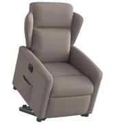 WHOPBXGAD Power Lift Recliner Chair for Elderly, Electric with Massage and Heat, Power Lift Chair for Seniors, Remote Control, Taupe Fabric, Comfortable Home Recliner for Living Room