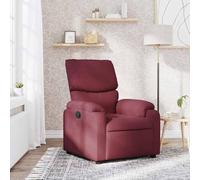 WHOPBXGAD Recliner Chair for Living Room, Manual Reclining Sofa with Footrest, Comfortable Fabric Lounge Chair, Bordeaux Red Single Seater for Adults, Max Load 110kg, Easy Assembly