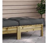 WHOPBXGAD Repose-Pied de Jardin Modulaire en Bois de Pin Imprégné avec Coussin Confortable, Pouf Table Basse d'Extérieur pour Terrasse, Patio, Salon de Jardin, Capacité 110 kg