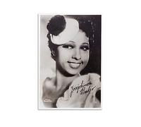 WHOPD Toile photo fille noire actrice Josephine Baker Signature de mode Impression image moderne famille chambre décor affiche sans cadre (30 x 50 cm, sans cadre)