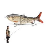Whopper - Bionic Lifelike - Leurre de bar avec crochets en métal - Kit d'animation réaliste d'eau salée - Accessoires de pêche