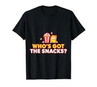 Who's Got The Snacks Envie de Gourmand - T-Shirt Graphique avec Valeur, Homme, Noir, L