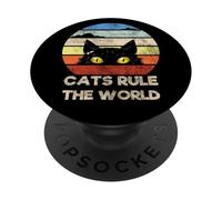 Who's There, Cool Funny Sarcastic Cats Graphic Cool Designs PopSockets PopGrip Adhésif