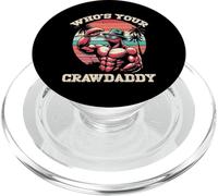Whos Your CrawDaddy Crawfish Rétro Écrevisses Crawdad Dad Men PopSockets PopGrip pour MagSafe