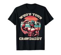 Whos Your CrawDaddy Crawfish Rétro Écrevisses Crawdad Dad Men T-Shirt