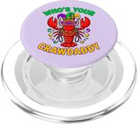 Who's Your Crawdaddy Mardi Gras Perles bouffon d'écrevisses PopSockets PopGrip pour MagSafe