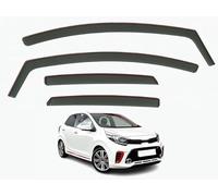 whpqjmt Deflecteur vitre Voiture pour KIA PICANTO 5-Door Hatchback 2017 2018 2019 2020 2021 2022 2023 2024,Réduction du Bruit et des turbulences, Déflecteurs de fenêtre latérale Robuste
