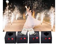 WHRAOY Machine D'Allumage De Feu d'artifice Froid, Mini Machine De Feu d'artifice Froid De Fontaine, SystèMe Pyrotechnique De Mariage De De TéLéCommande sans Fil, avec La Valise