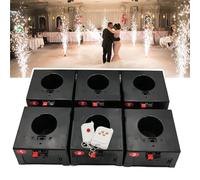 WHRAOY SystèMe De TéLéCommande sans Fil À 4/6 Canaux, Mini Machine De Feu d'artifice Froid De Fontaine, 2 TéLéCommandes (4 Touches + 1 Touche), pour Concert/fête,2control6