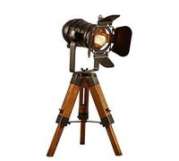 whsiodj LED Lampe Vintage Cinéma Noire Trépied Industriel, Lampe de Table Réglable de Cinéma pour Restaurants, Salles des fêtes, Salon ou salle à manger