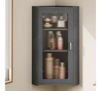 Whsmke Organisateur De Salle Bain Mural, Armoire Rangement Au-Dessus | Meuble D'angle Mural, Au Dessus Du Lavabo Bain Stocke Soigneusement Les Médicaments Et Les Coétiques(Grigio,70*30*30cm)
