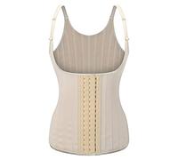 WHSPORT Femme Latex Gilet Taille Formateur Corset Corps Shaper Fitness Minceur Sauna Gilet de Sudation T-Shirt Thermique (Color : Beige, Size : XL)