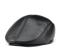 WHSPORT Newsboy Casquette Plate Gatsby Béret avec Cache-Oreilles Golf Driving Flat Cap Unisexe Ivy Cap Automne Hiver (Color : Black, Size : 55-57cm/21.65-22.44in)