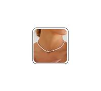 WHSY127 Collier de perles de rocaille blanches de mariage Boho, petite perle en argent, collier fin, petite étoile, ras du cou, chaîne de perles minimaliste, mignon, collier court délicat, bijoux pour