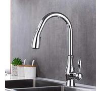 WHSY127 Elegant Brass Kitchen Faucet with Pull Down Sprayer and Single Hole Rotating for Nero Sinks - Golden Finish Beautiful