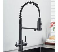 WHSY127 Grey Way Brass Faucet with Magnetic Docking and ° Swivel Filter for Home Kitchen Beautiful