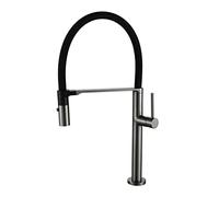 WHSY127 Kitten Stainless Steel Faucet with Dual-Function Spray Head for Kitchen Sink - Gray (Rose D Color) Beautiful