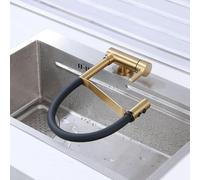 WHSY127 Luxury Brass Kitchen Faucet for Homes, 2-Mode Adjustable Height Window Accessible Beautiful