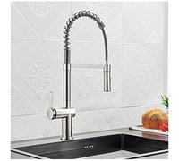 WHSY127 Matte Black Stainless Steel Pull Down Kitchen Retractable Sprayer Sink Tap for Home and Camper - Easy Installation Beautiful
