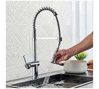 WHSY127 Matte Black Stainless Steel Pull Down Kitchen Retractable Sprayer Sink Tap for Home and Camper - Easy Installation Beautiful