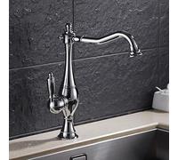 WHSY127 Premium Commercial Kitchen Faucet ° Swivel Brass Sink Mixer Black Single Hole Pull Down Tap Nickel Finish Ideal for Kitchens Beautiful