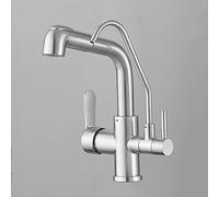WHSY127 Premium Three-Way Kitchen Faucet with Filtered Water, Brushed Nickel Finish Beautiful
