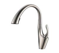 WHSY127 Pull Down Chrome Kitchen Faucet with Hot Cold Water Retractable Rotatable Modes Single Hole & Stylish Artificial Flowers Beautiful