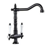 WHSY127 Retro Brass Kitchen Faucet with Ceramic Handles & Stylish Home Upgrade Beautiful