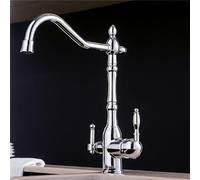WHSY127 Sleek Chrome Faucet with Water Filter for Kitchen Sink - Brass, Easy Installation Beautiful