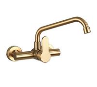 WHSY127 Stainless Steel Rotatable Kitchen Faucet with Warm Water Tap for Balcony & Laundry Sinks Elegant Big Bend Beautiful