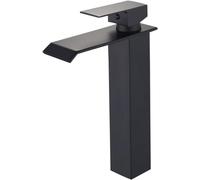WHSY127 Stainless Steel Waterfall Faucet Elegant Black Finish, Compact & Beautiful