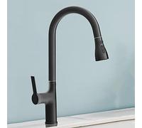 WHSY127 Stylish Brass Swivel Kitchen Faucet with Cold Water Gray (Nero) - Perfect for Kitchens Beautiful