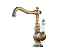 WHSY127 Stylish Matte Black Swivel Vintage Brass Sink Faucet for Kitchens and Bathrooms Beautiful