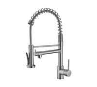 WHSY127 Swivel Dual Function Kitchen Faucet - Black with Pull Down Sprayer for Kitchens Beautiful