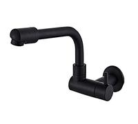 WHSY127 Swivel Kitchen Faucet, 28cm Black Brass Sink Tap for Home and Commercial Use & Easy to Install Beautiful