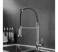 WHSY127 Swivel Single Handle Kitchen Faucet with Pull Down Sprayer - for Easy Cleaning and Versatile Use Beautiful