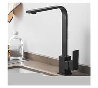 WHSY127 Upgrade Kitchen & Bathroom Experience: Black Square Brass Faucet Beautiful
